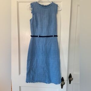 Elegant Blue Sleeveless Dress